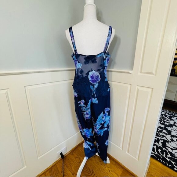 Vintage California Dynasty Satin Pajamas & Robe Floral Lingerie Set Medium - Picture 9 of 13
